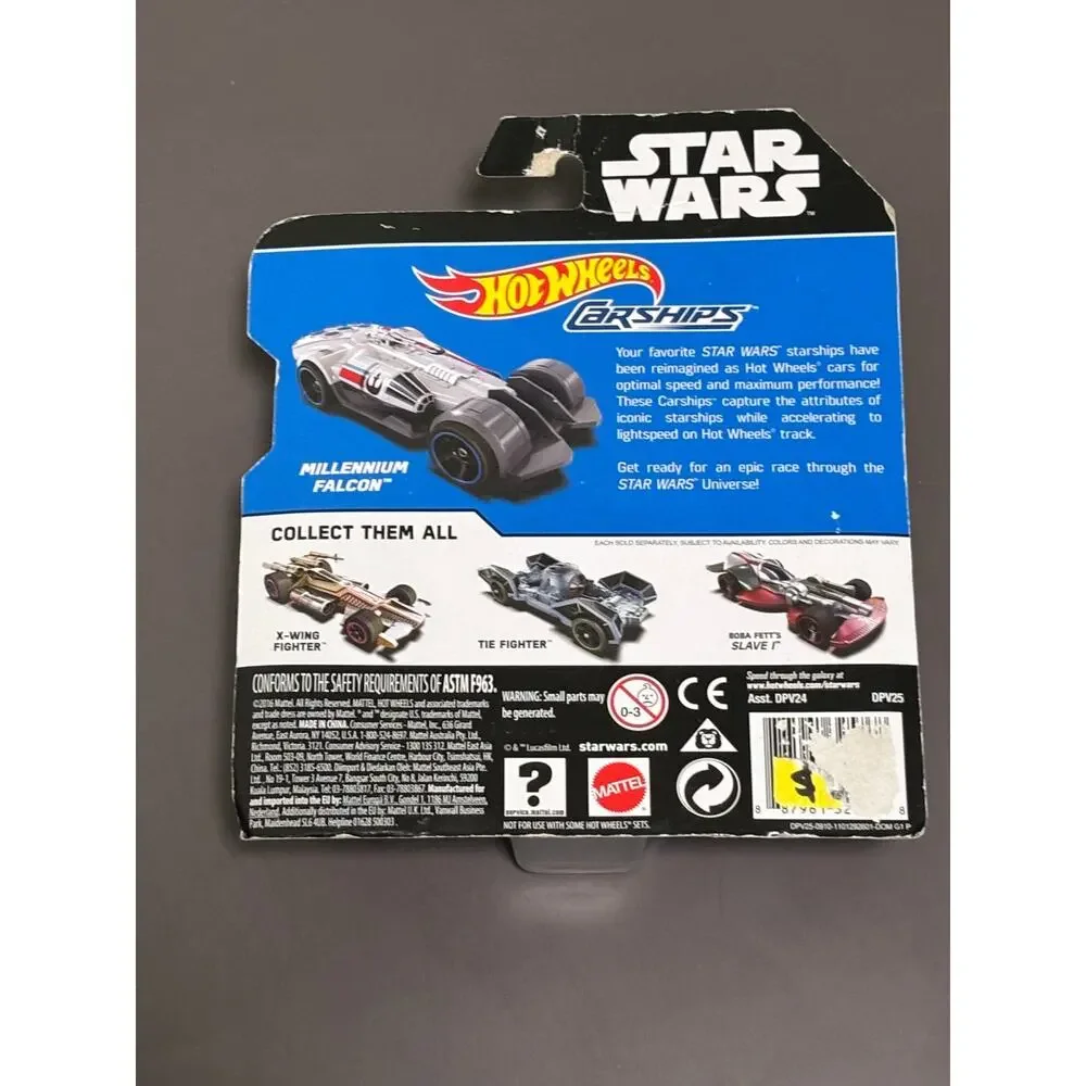 Hot Wheels Star Wars Millennium Falcon Carships Die-cast New Collectible